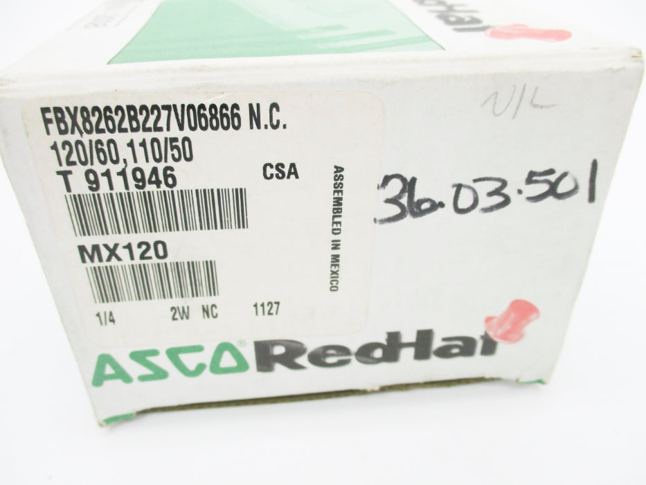 ASCO FBX8262B227V06866 150PSI 120/60 110/50 NSMP