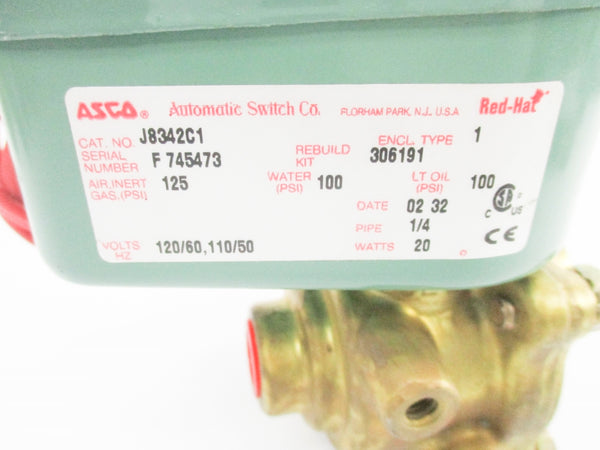 ASCO J8342C1 110/120V 100-125PSI NSNP