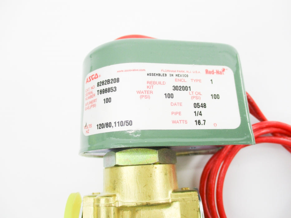 ASCO 8262B208 120/60 110/50 100PSI NSNP