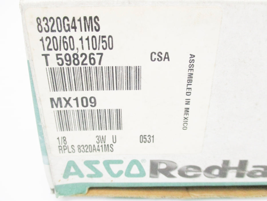 ASCO 8320G41MS 110/120V 100PSI NSMP