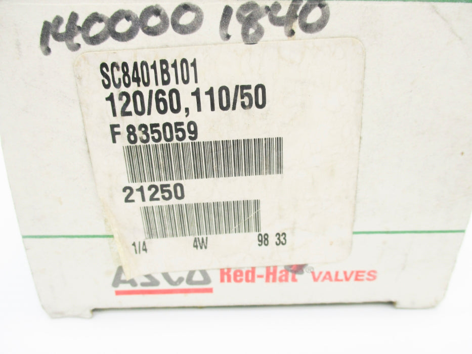 ASCO SC8401B101 120/60 110/50 20-150PSI NSMP