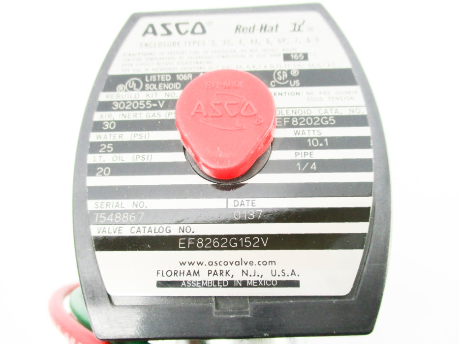 ASCO EF8262G152V 110/120V 20-30PSI NSNP