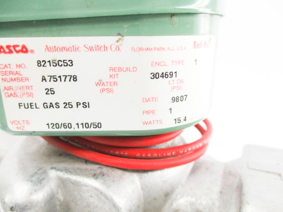 ASCO 8215C53 110/120V 25PSI 1" NSNP