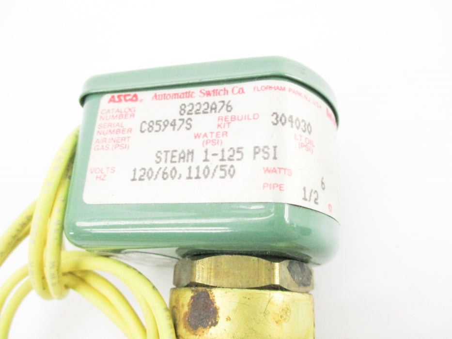 ASCO 8222A76 110/120V 1-125PSI NSNP