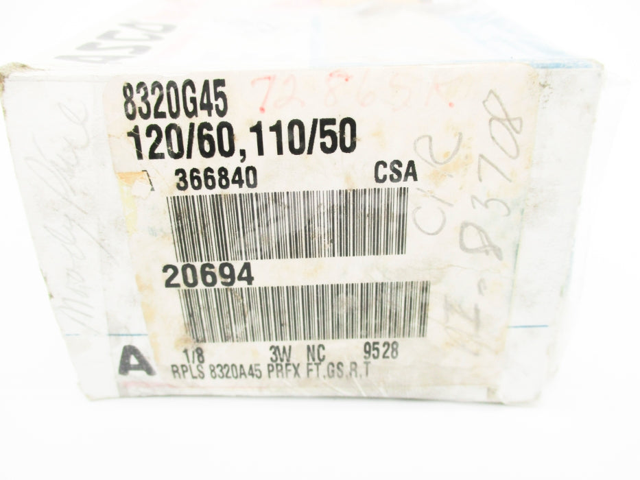 ASCO 8320G45 110/120V 125-150PSI NSMP