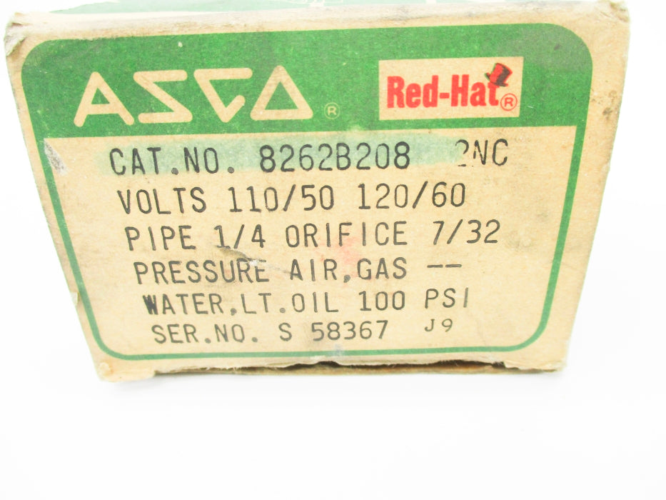 ASCO 8262B208 110/120V 1/4" 100PSI NSMP