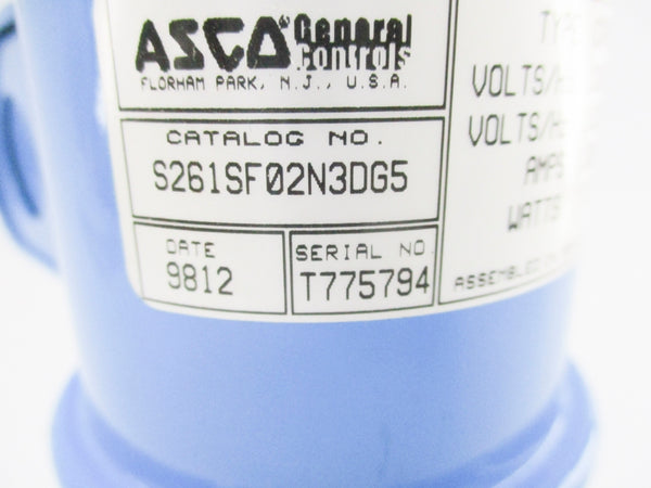 ASCO S261SF02N3DG5 110/120V 30PSI NSNP