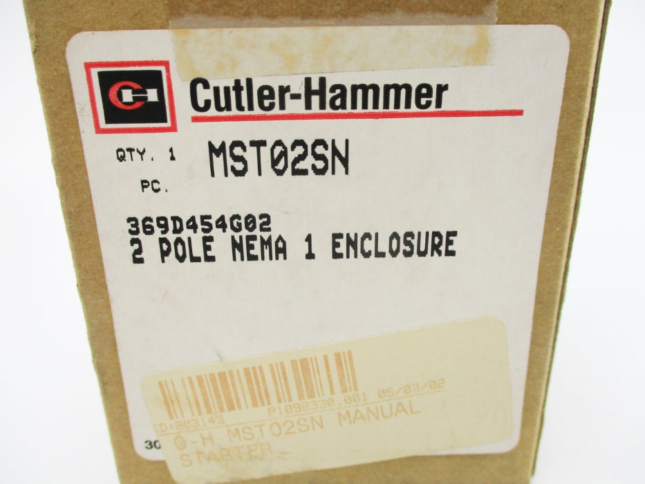 CUTLER HAMMER MST02SN 369D454G02  NSMP