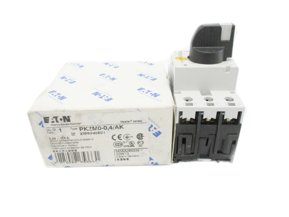 EATON PKZM0-0.4/AK XTPRP40BC1 600VAC 0.25-0.4A NSMP