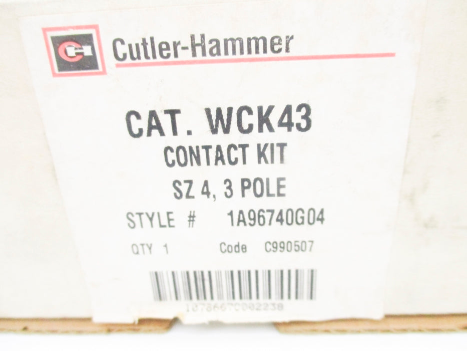 CUTLER HAMMER WCK43 1A96740G04 NSMP