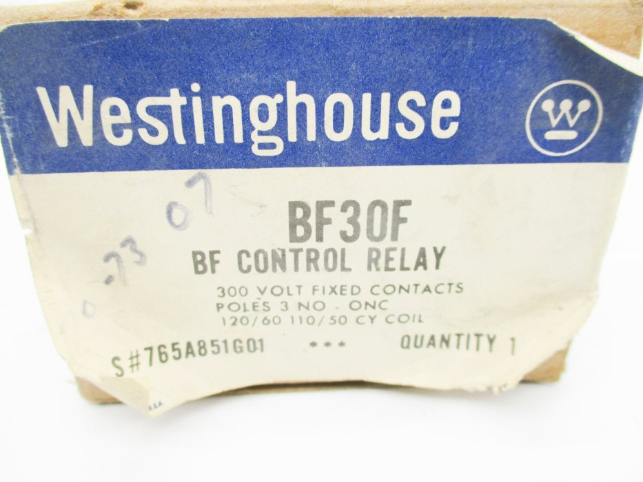 WESTINGHOUSE BF30F 765A851G01 110/120V 10A NSMP
