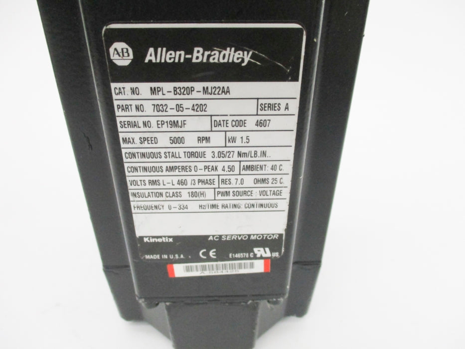 INDUSTRIAL SPARE PART MPL-B320P-MJ22AA SER. A 7032-05-4202 UNMP