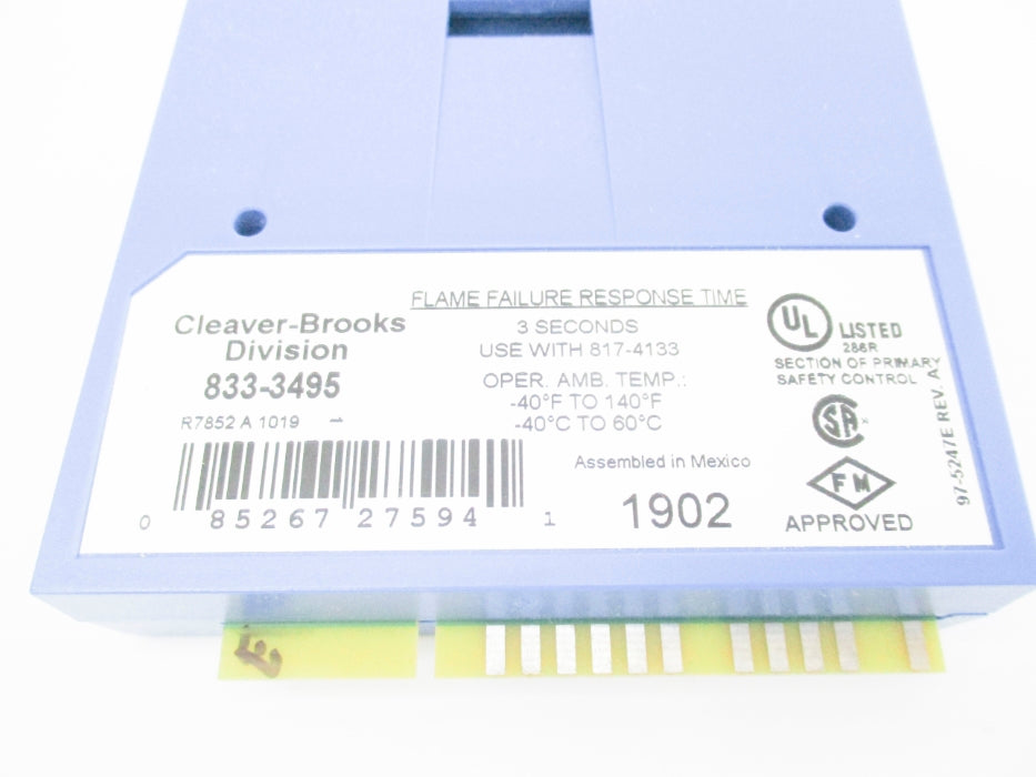 CLEAVER BROOKS 833-3495 R7852A1019 UNMP