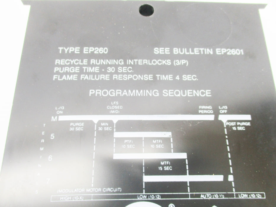 FIREYE EP260 30/4SEC UNMP