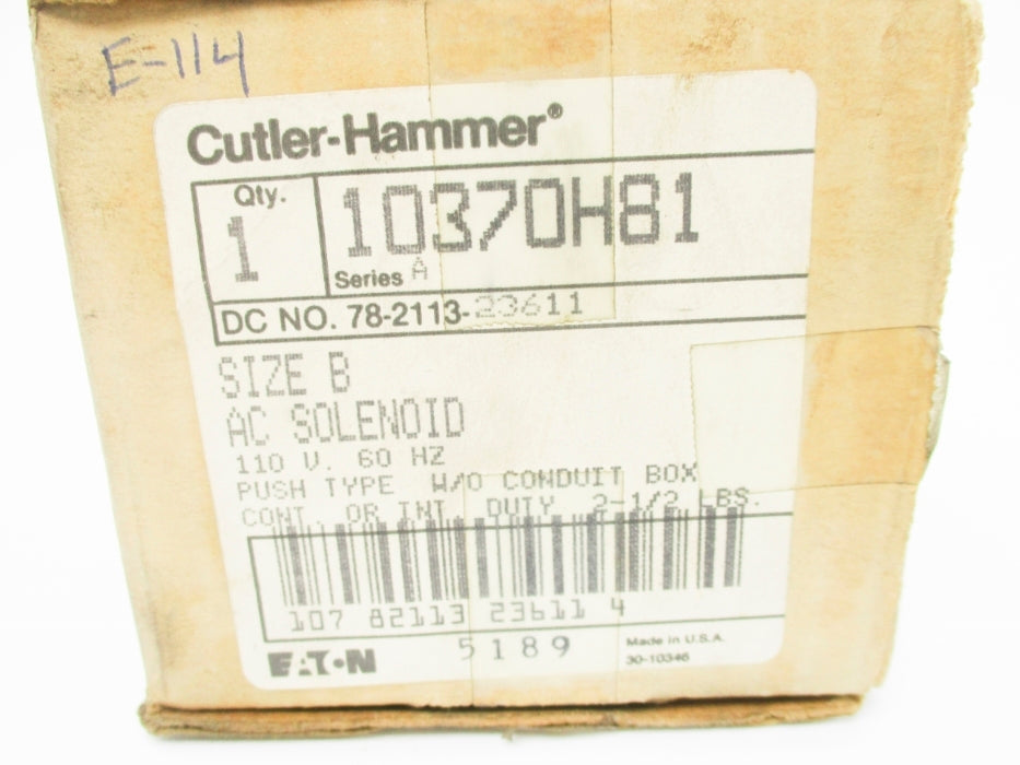 CUTLER HAMMER 10370H81 SER. A NSMP