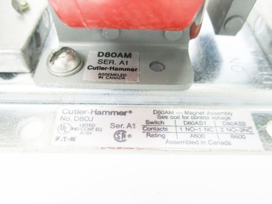 CUTLER HAMMER D80J D80AM SER. A1 110/120V UNMP