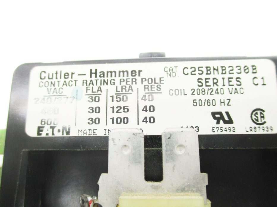 CUTLER HAMMER C25BNB230B SER. C1 208/240VAC UNMP