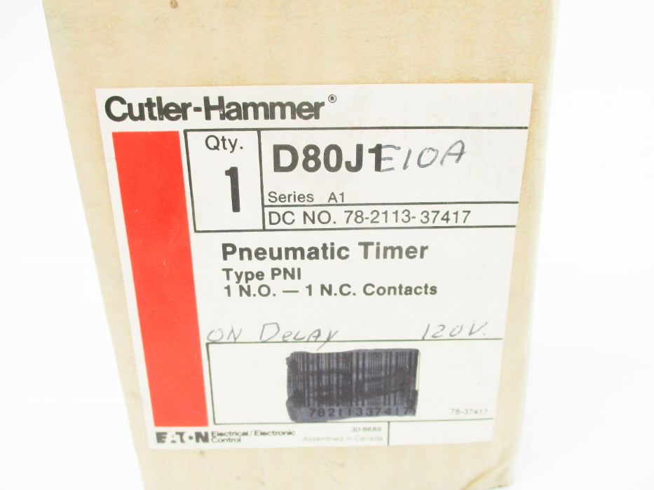CUTLER HAMMER D80JE10A SER. A1 110/120V NSMP