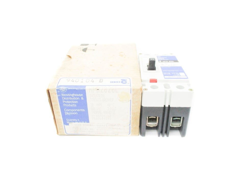 WESTINGHOUSE HFD2020L SER. C 6639C97G85 600VAC 20A NSMP