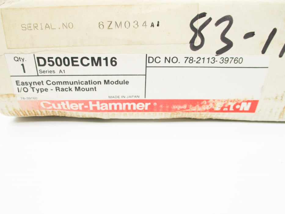 CUTLER HAMMER D500ECM16 SER. A1 NSMP