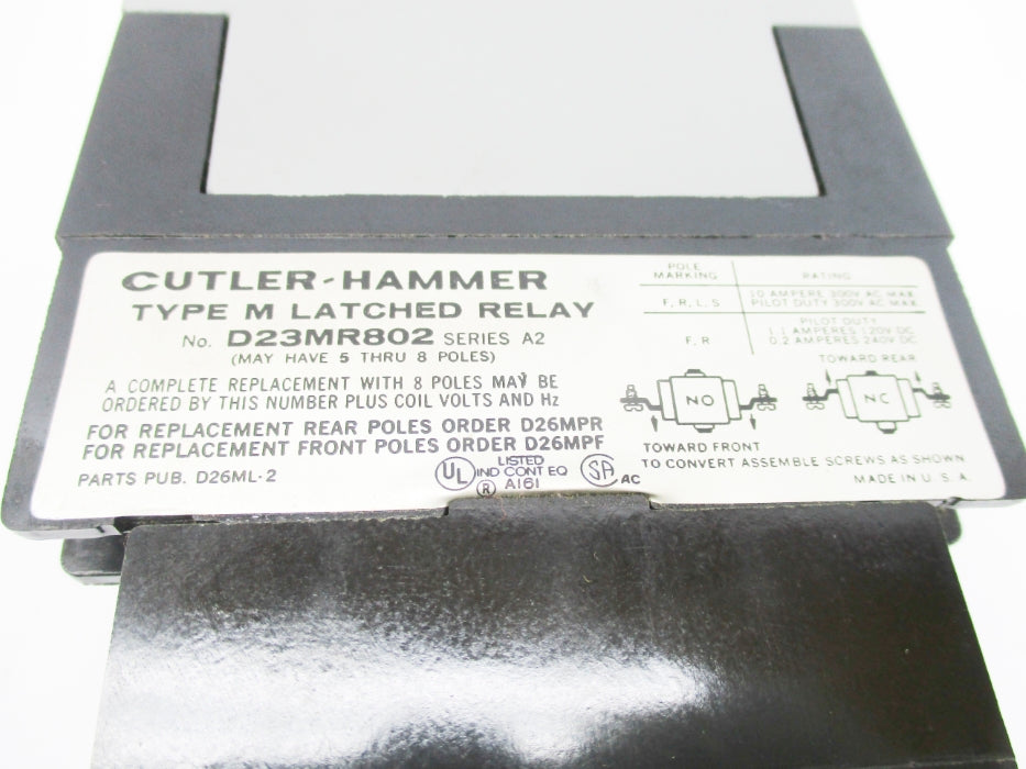 CUTLER HAMMER D23MR802 SER. A2 110/120V 10A UNMP