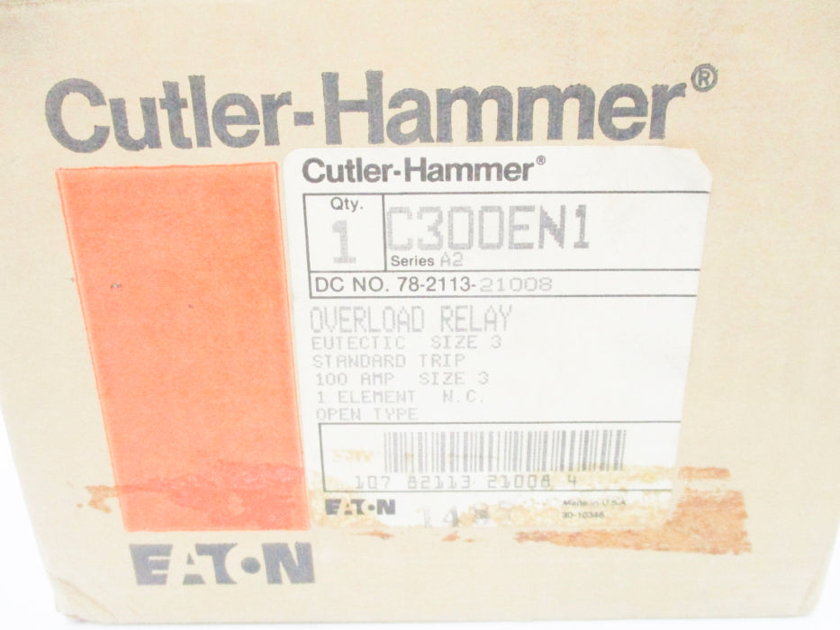 CUTLER HAMMER C300EN1 SER. A2 600V 100A NSMP