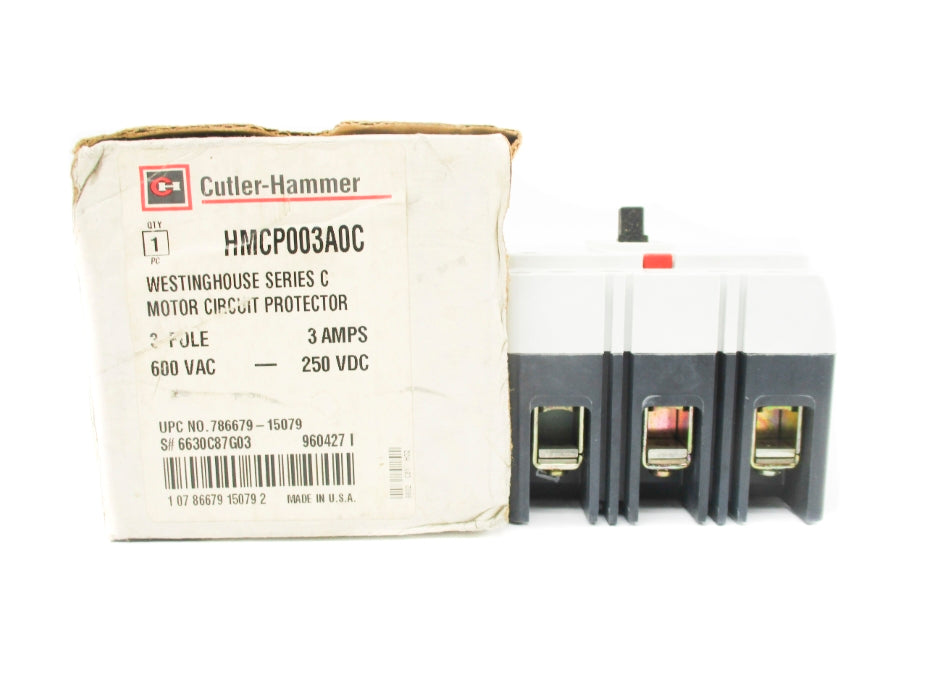 CUTLER HAMMER HMCP003A0C SER. C 6630C87G03 250VDC/600VAC 3A NSMP