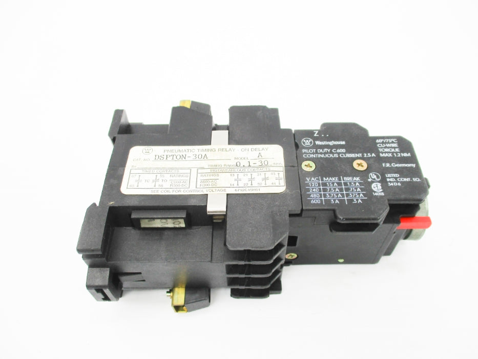 WESTINGHOUSE DSPTON-30A 110-120V 0.1-30SEC NSMP