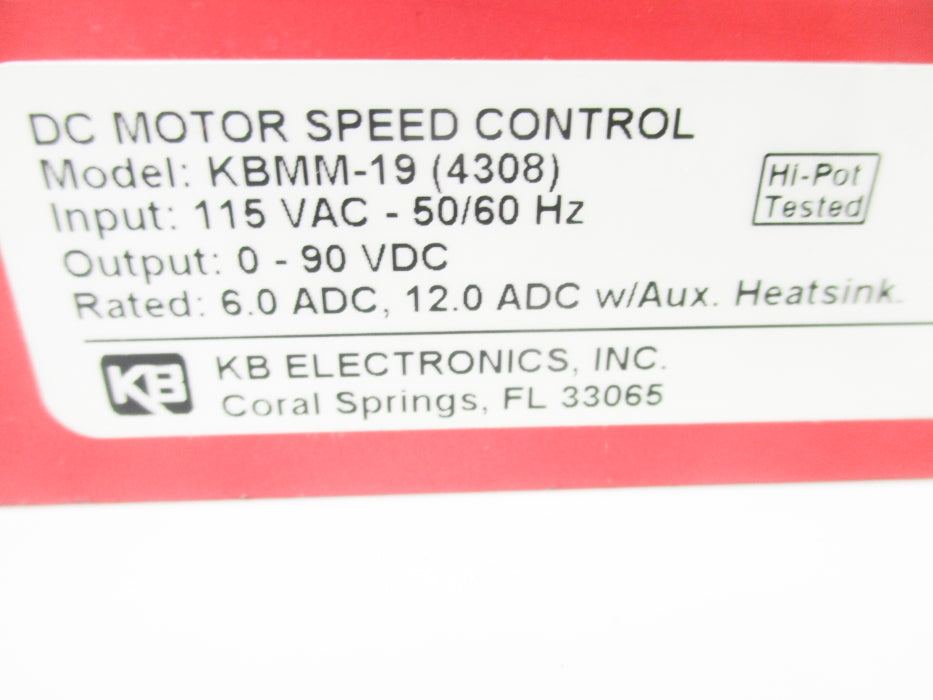 KB ELECTRONICS KBMM-19 4308 UNMP