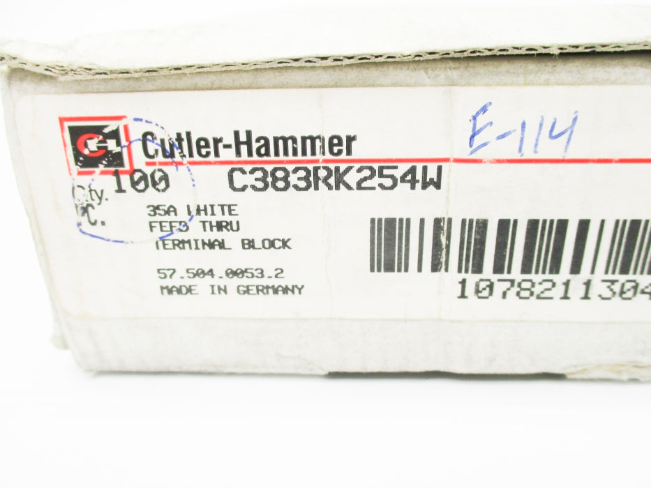 CUTLER HAMMER C383RK254W (PKG OF 100) NSMP