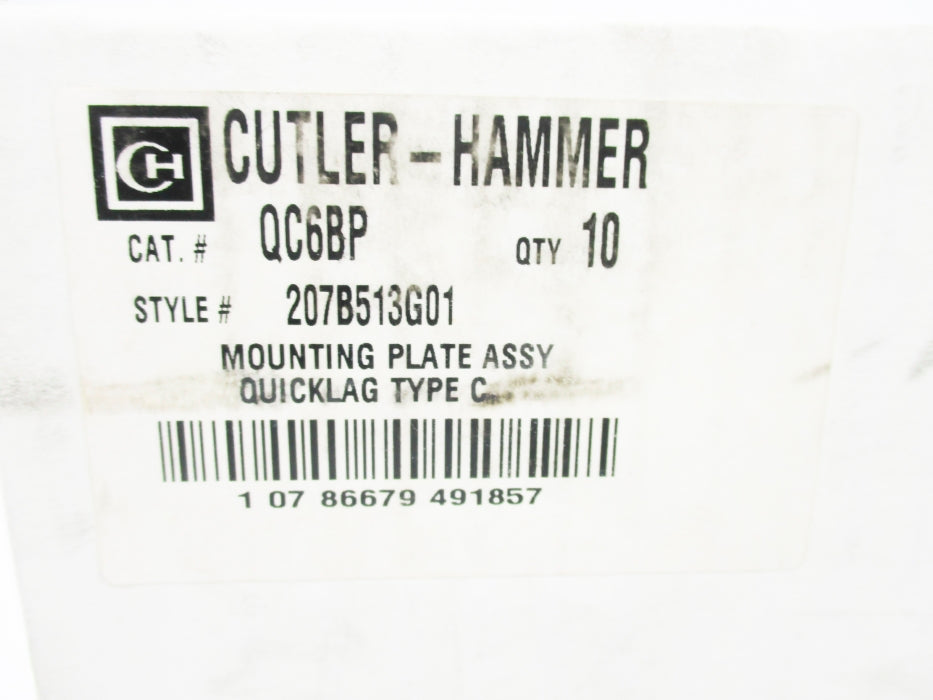 CUTLER HAMMER QC6BP 207B513G01 (PKG OF 10) NSFS