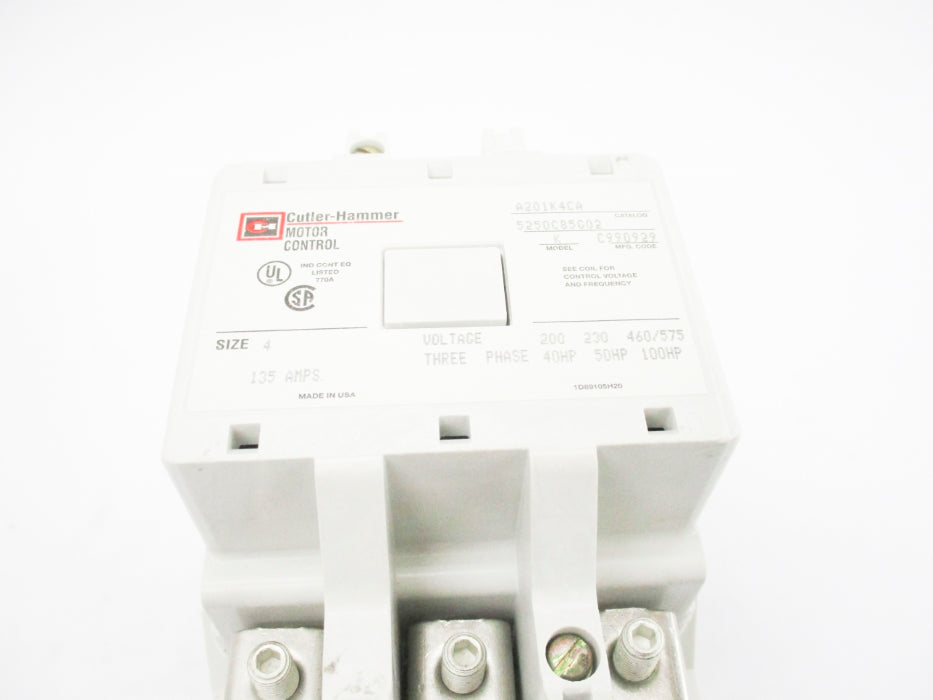 CUTLER HAMMER A201K4CA 5250C85G02 110/120V NSMP