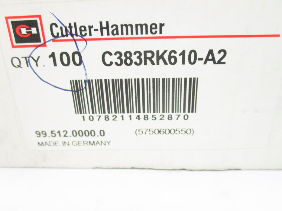 CUTLER HAMMER C383RK610-A2 (PKG OF 100) NSMP