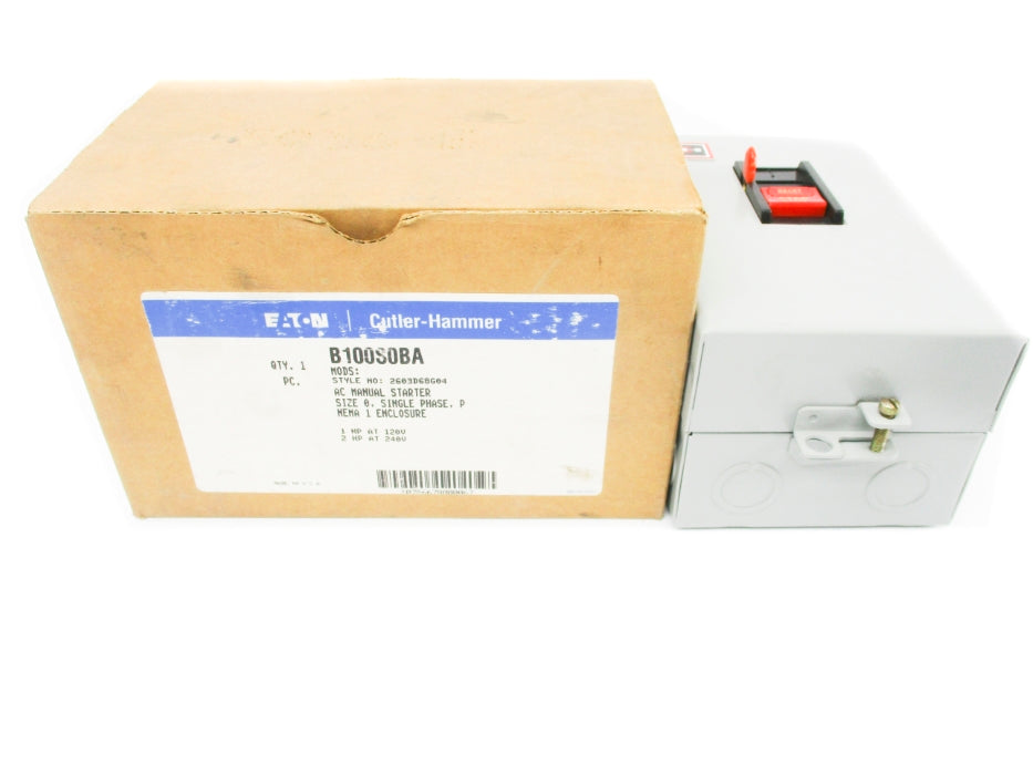 CUTLER HAMMER B100S0BA 2603D68G04 NSMP
