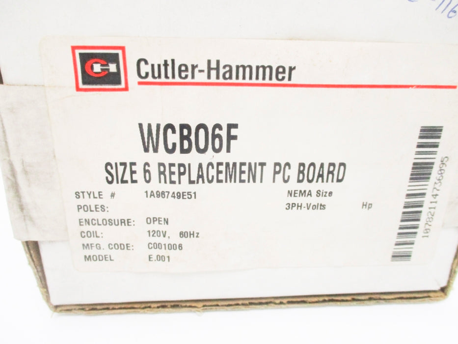 CUTLER HAMMER WCBO6F 1A96749E51 NSFS