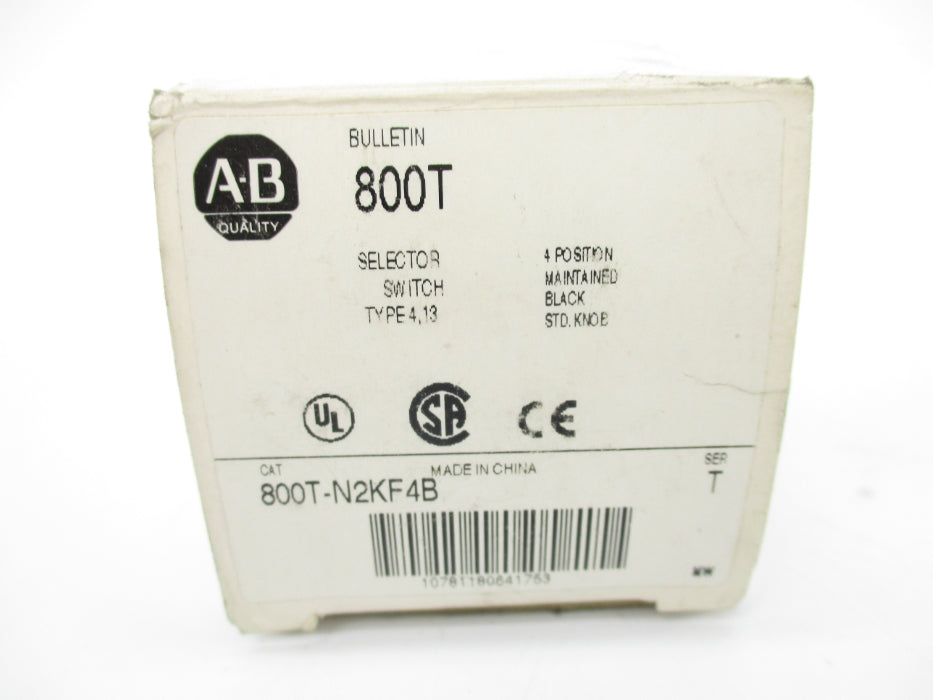 ALLEN BRADLEY 800T-N2KF4B SER. T (AS PICTURED) (WH) NSMP