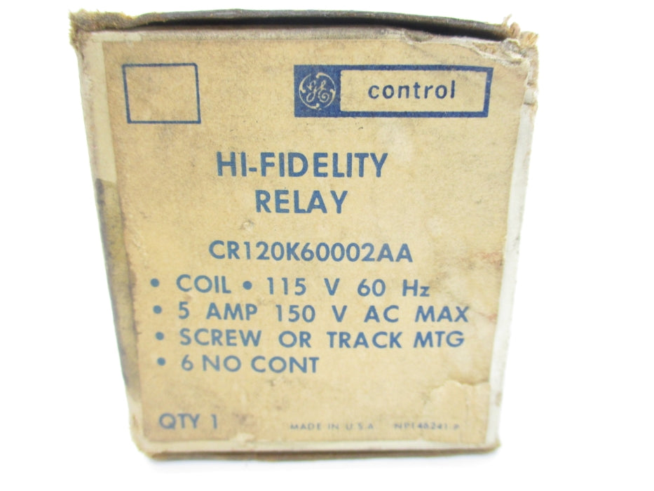 GENERAL ELECTRIC CR120K60002AA 115V 15A NSMP