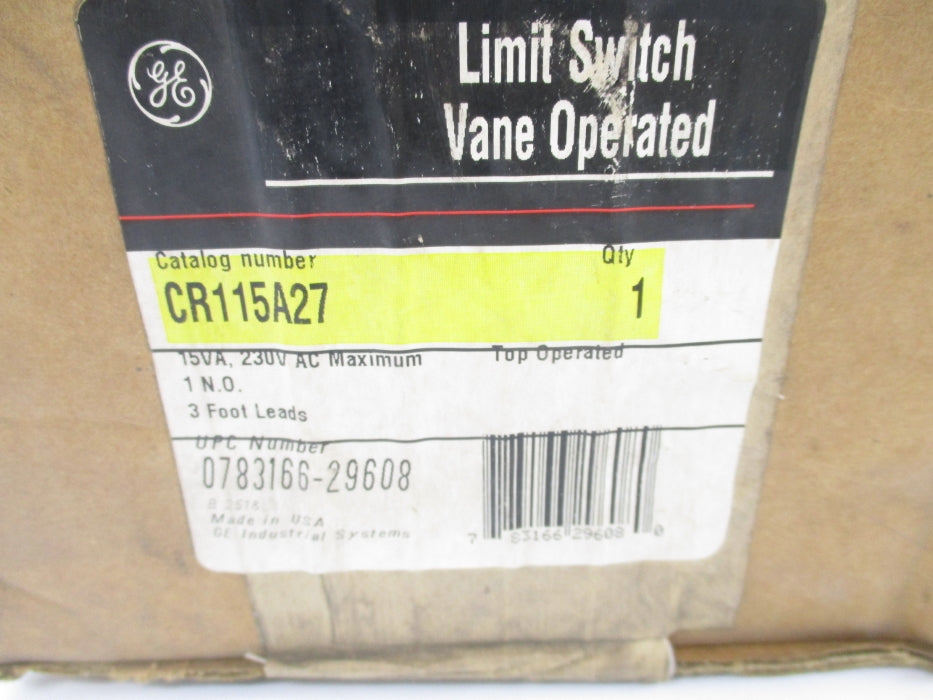 GENERAL ELECTRIC CR115A27 NSMP