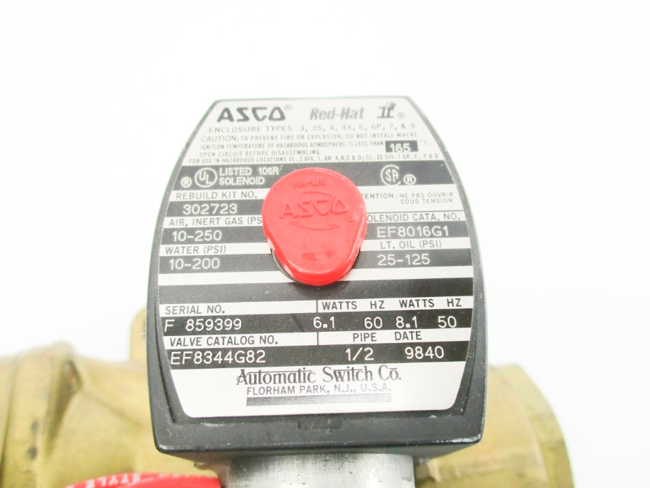 ASCO EF8344G82 110/120V 10-250PSI NSNP