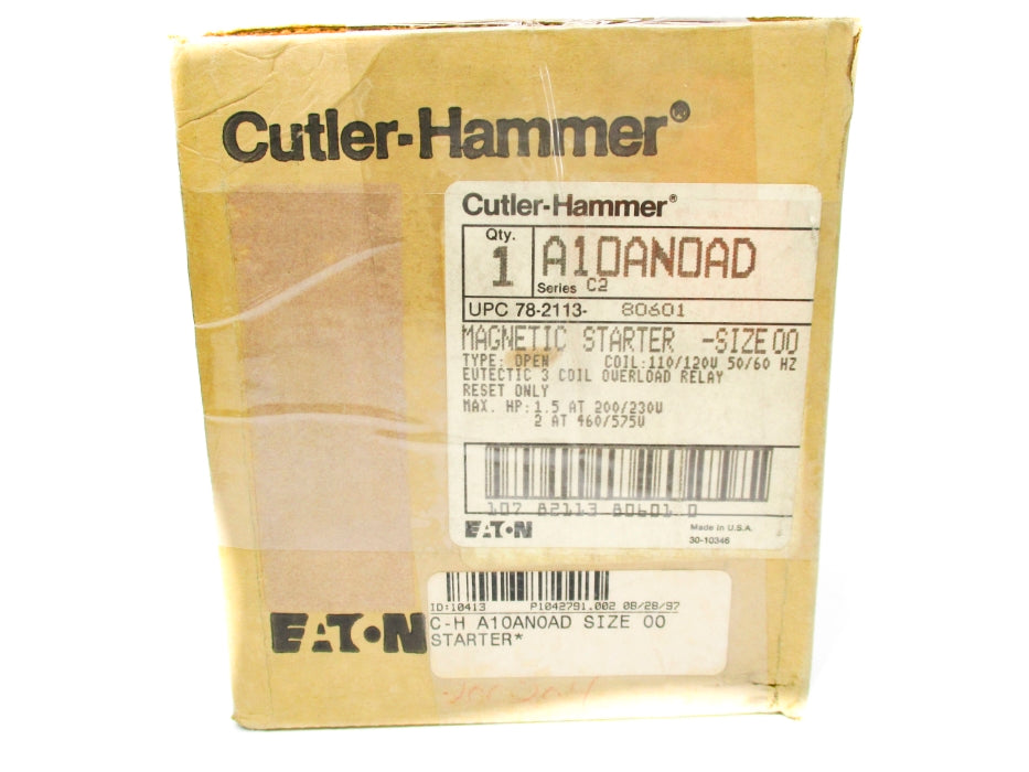 CUTLER HAMMER A10AN0AD SER. C2 110/120V 9A NSMP