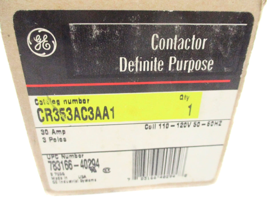 GENERAL ELECTRIC CR353AC3AA1 110/120V NSMP