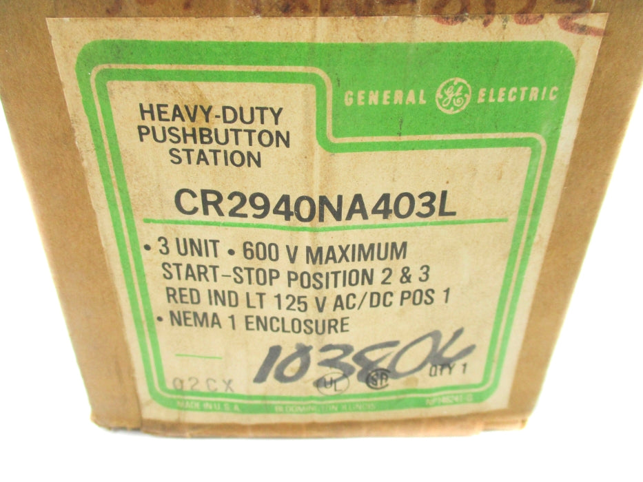 GENERAL ELECTRIC CR2940NA403L 125VAC NSMP