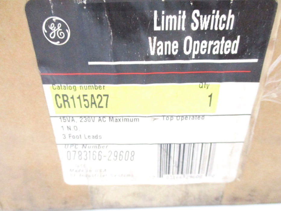 GENERAL ELECTRIC CR115A27 NSFS