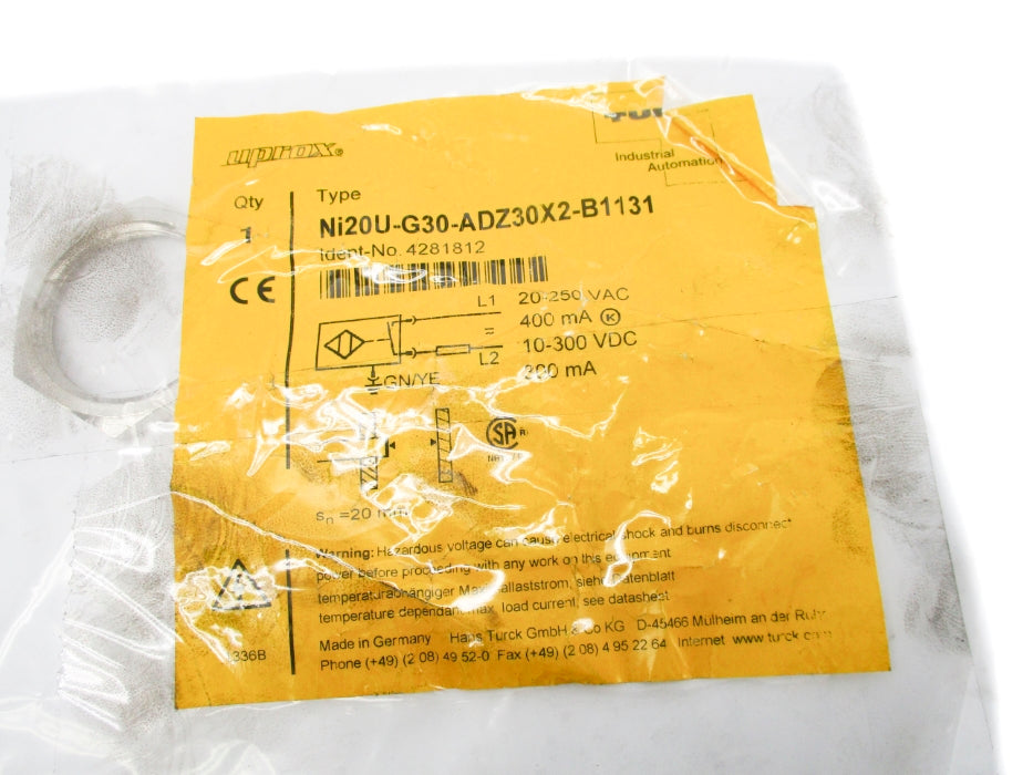 TURCK Ni20U-G30-ADZ30X2-B1131 4281812 NSNP