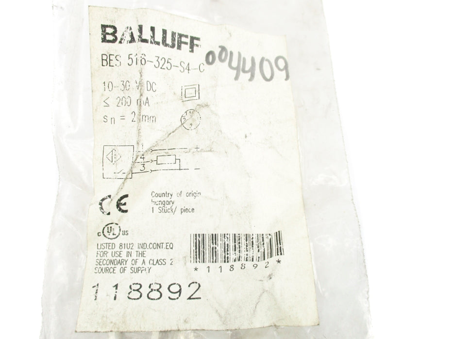 BALLUFF BES516-325-S4-C 10-30VDC NSMP