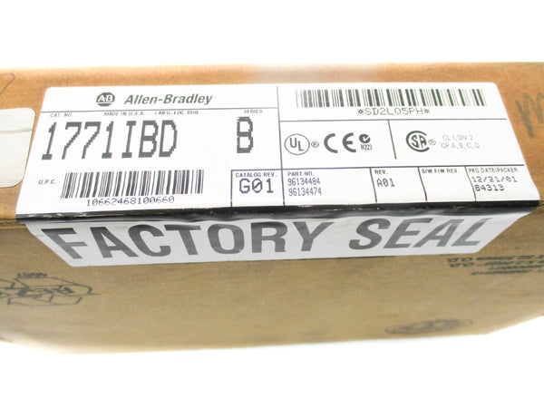 ALLEN BRADLEY 1771-IBD SER. B DATE: 2001 NSFS