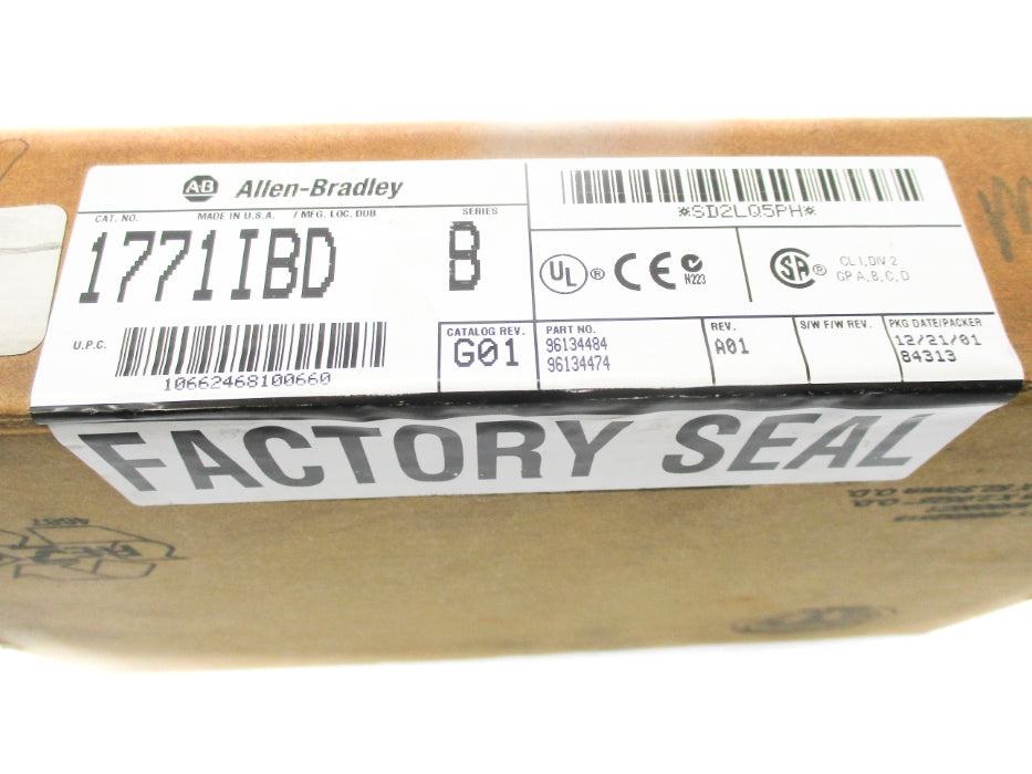 ALLEN BRADLEY 1771-IBD SER. B DATE: 2001 NSFS