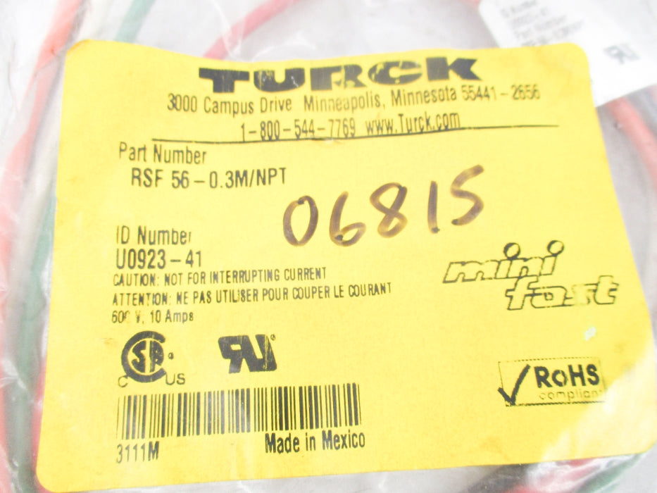 TURCK RSF56-0.3M/NPT U0923-41 NSMP