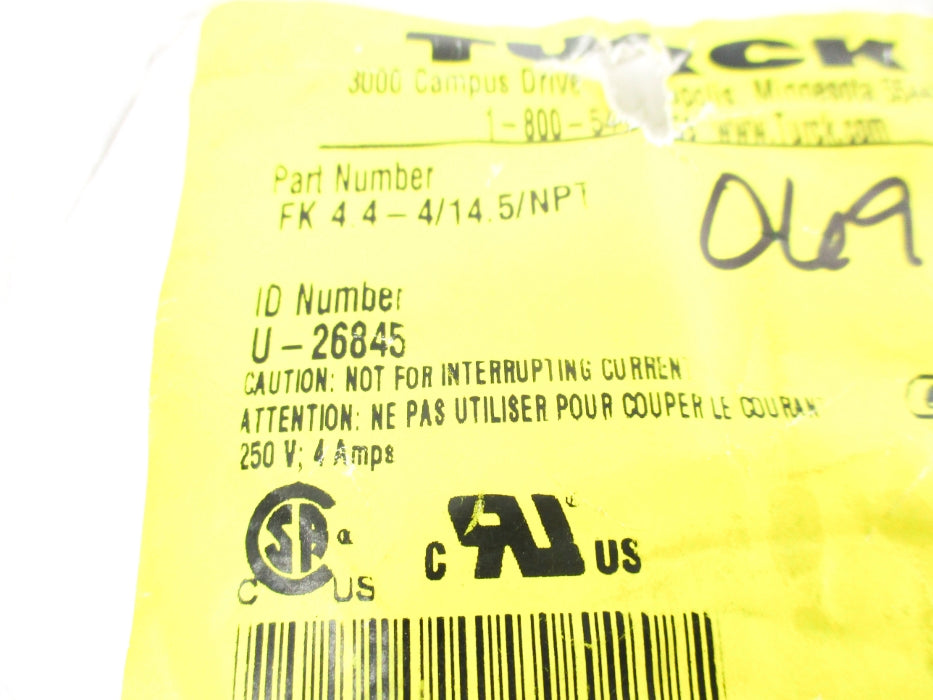 TURCK FK4.4-4/14.5/NPT U-26845 NSMP