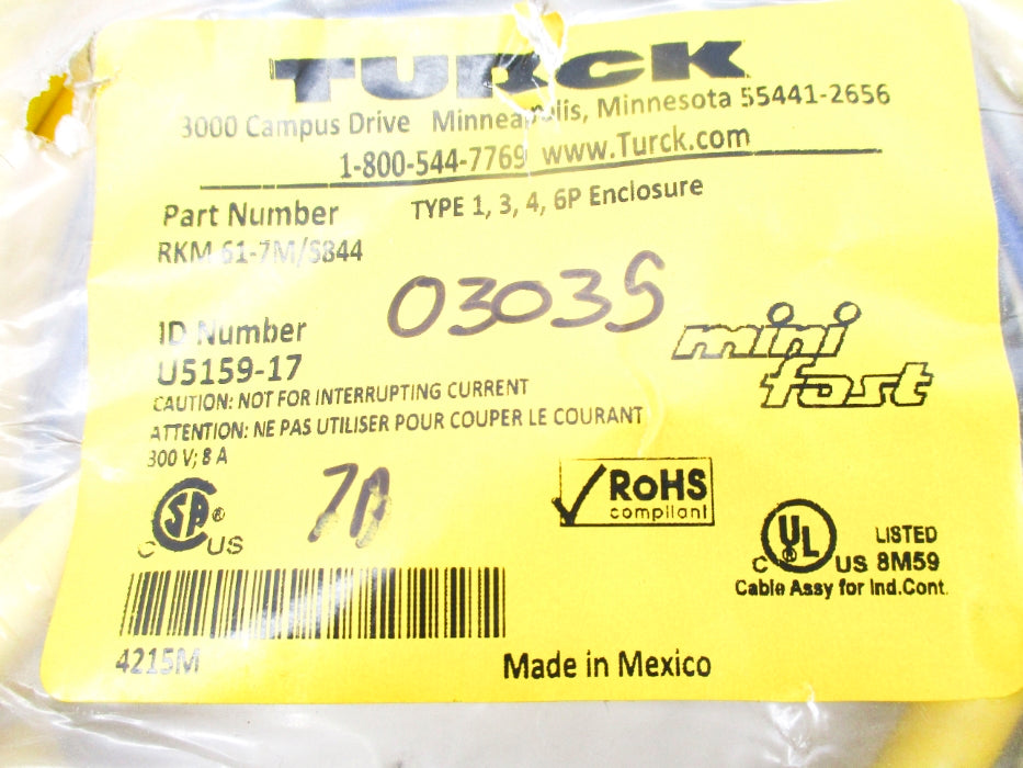 TURCK RKM61-7M/S844 U5159-17 NSMP